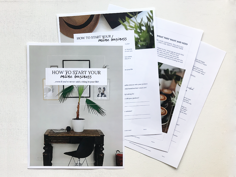 how to start your online business cheat sheet free download